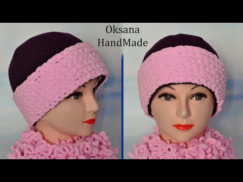 Шапка из пряжи Alize Lanagold и Alize Puffy Fine. Мастер класс