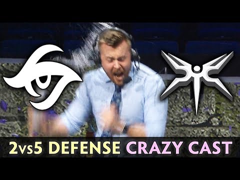 2v5 defense CRAZY CASTERS and CROWD — SECRET vs MINESKI
