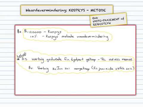 Rekeningkunde Gr 10 - Aansuiwerings (Waardevermindering)