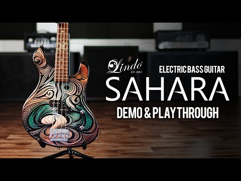 Lindo Sahara Electric Bass Guitar (30" Short Scale) | Nautical Star 12th Fret Inlay - Graphic Art Finish | 20th Anniversary Special Edition image 14