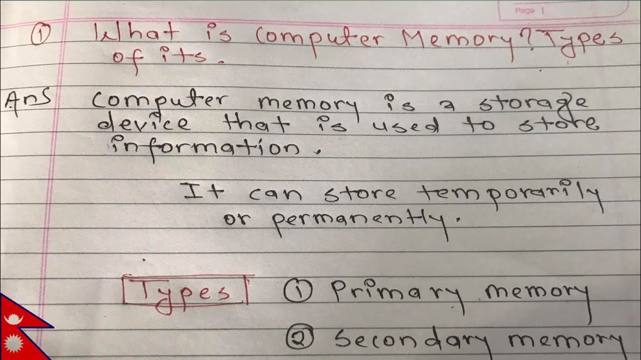 What is Computer memory in Nepali 🇳🇵|| Types of Computer memory