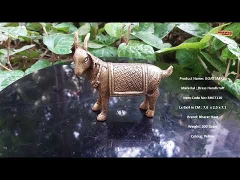 B H A R A T H A A T Brass Goat (Meldi Mata Vahan) Small Statue