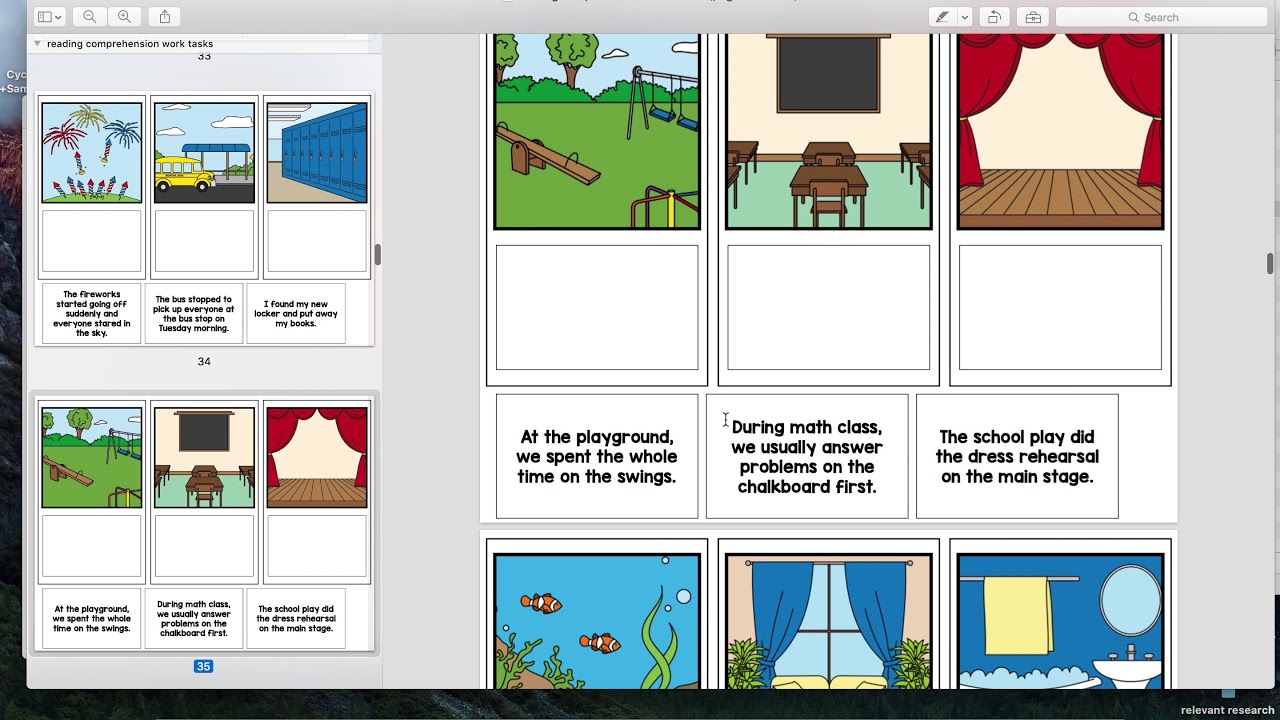 Reading Comprehension Work Task Mega Pack Product Preview