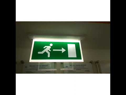 Emergency Exit Light Sign With Battery Backup