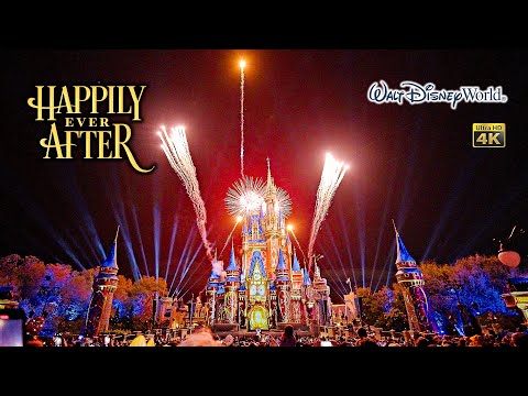 Happily Ever After Fireworks Hub View Complete Show 4K Walt Disney World 2024 03 03