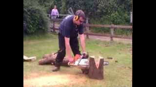 preview picture of video 'Chainsaw carving demonstration'