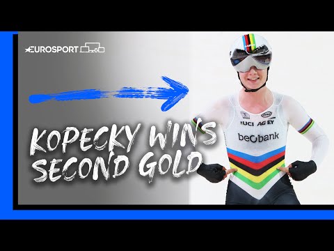Lotte Kopecky wins second Gold in Women’s Points Race  | 2022 European Championships | Eurosport