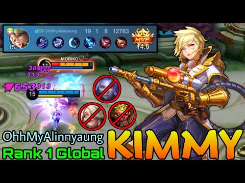 19 Kills Kimmy Painful Machine Gun DMG! - Top 1 Global Kimmy by OhhMyAlinnyaung - Mobile Legends