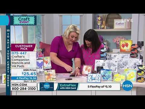 Crafter's Companion Stencils and Ink Pads   Anemone   Li...