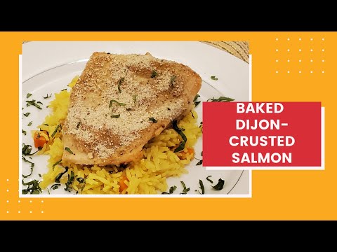 Baked Salmon with Dijon Breadcrumb Crust | TANGY and DELICIOUS