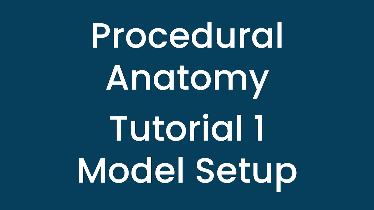 Procedural Anatomy - Tutorial 01 - Model Setup