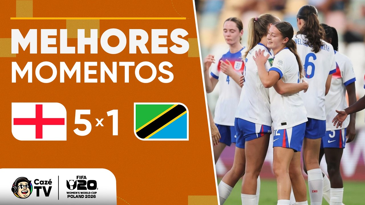 MELHORES MOMENTOS: INGLATERRA 5 X 1 TANZÂNIA | COPA DO MUNDO FIFA FEMININA SUB-20 2026 | 2ª RODADA