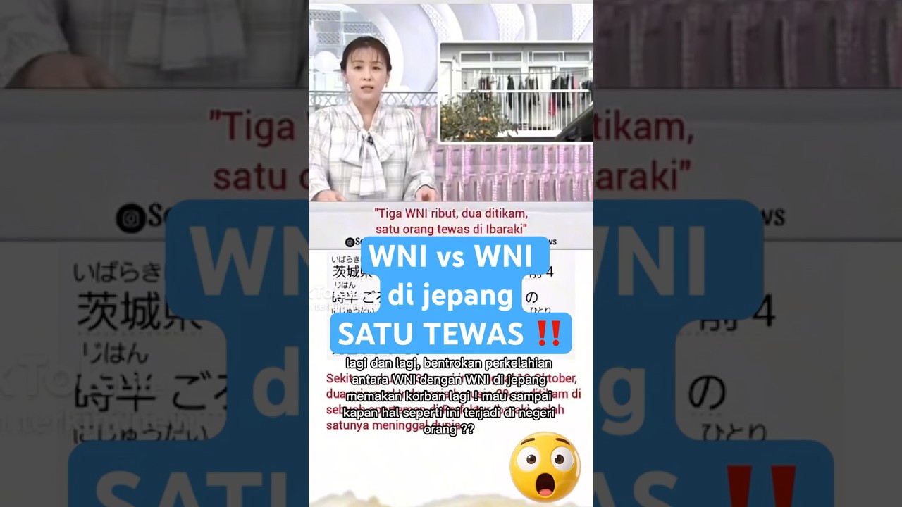 KEJADIAN LAGI, BENTROK WNI DENGAN WNI DI JEPANG, SATU TEWAS ‼️