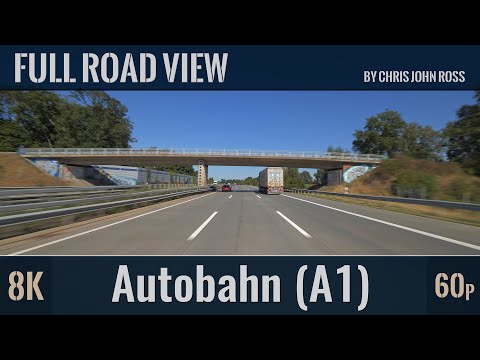 Autobahn (A1), Germany: Bockel - Elsdorf - Rastplatz Hatzte - 8K (4320p/60p) Ultra HD