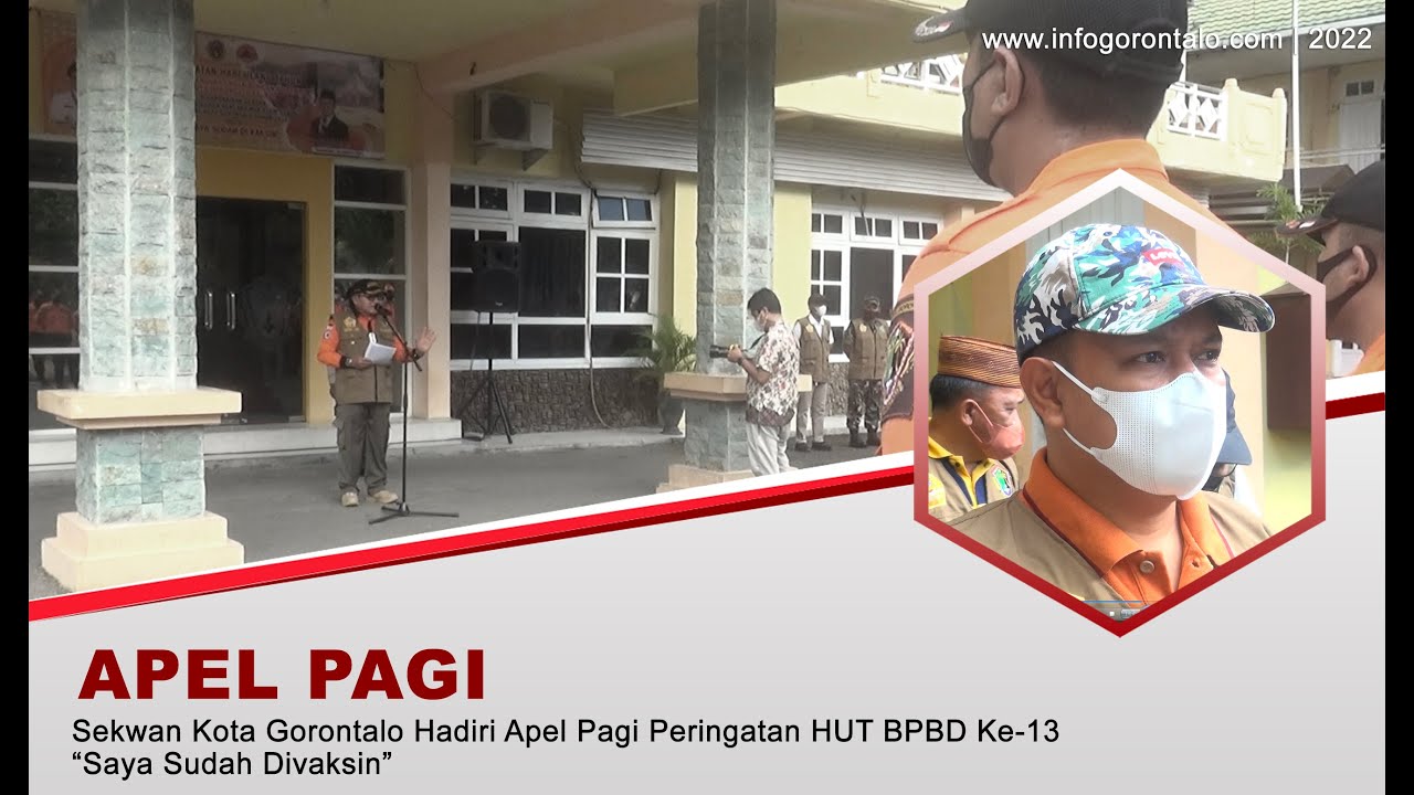 Sekwan Kota Gorontalo Hadiri Apel Pagi Peringatan HUT BPBD Ke-13