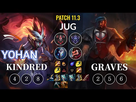 HLE yoHan Kindred vs Graves Jungle - KR Patch 11.3