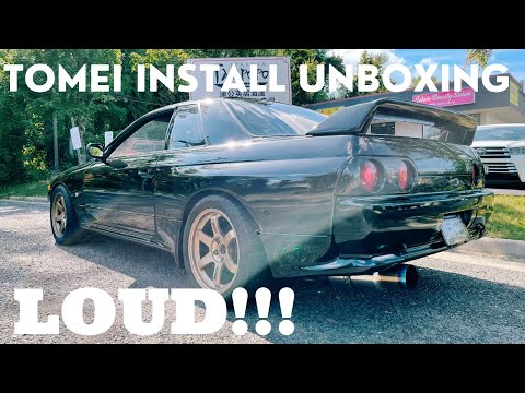 R32 GTR GETS TOMEI TITANIUM EXHAUST | REVS AND DRIVE BYS *LOUD*