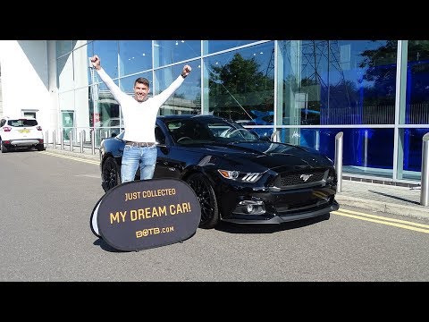 Winner Mitchell Cowan collects his Ford Mustang GT!