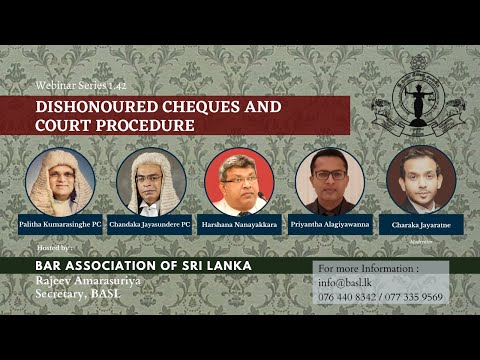 BASL Webinar 1.42 - Dishonoured Cheques and Court Procedure