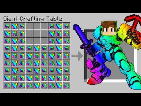 I can make ARMOR from GIANT BLOCKS in Minecraft! 🛡️