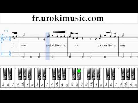 Comment Jouer du Piano (main droite) Adele - When We Were Young Tab Tablature Partie#2 um-i829