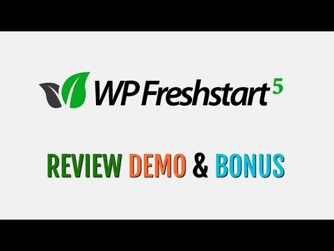 WP Freshstart 5 Review Demo Bonus - Best WordPress Automation Software Video