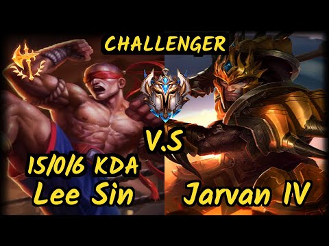 APK Mickey (LEE SIN) vs JARVAN IV - 15/0/6 KDA JUNGLE CHALLENGER GAMEPLAY - KR