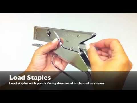 How to load a P22 plier stapler