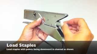 How to load a P22 plier stapler