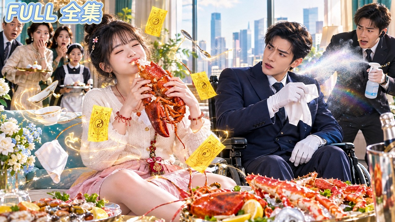 貪吃玄學少女闖入豪門，遇上殘障潔癖總裁！眾人都等著看她被掃地出門，沒想到總裁卻當眾選擇娶她為妻。她替他破命治腿，他用餘生將這「小麻煩」寵成唯一的寶！#短劇全集 #甜寵
