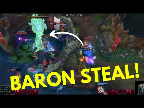 HLE Clid Pulls off an Epic Baron Steal against T1!