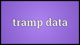 Tramp data Meaning
