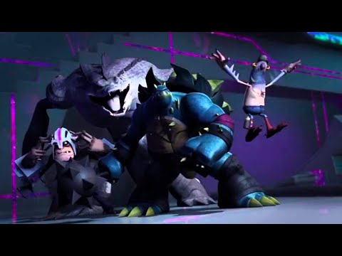 TMNT TCRI Fight Mighty Mutanimals VS Kraang