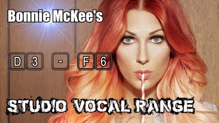 Bonnie McKee: Studio Vocal Range D3 - F6