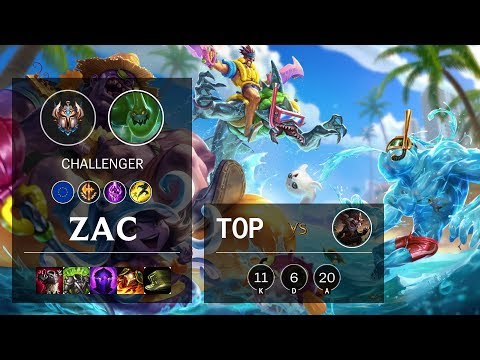 Zac Top vs Kled - EUW Challenger Patch 10.7