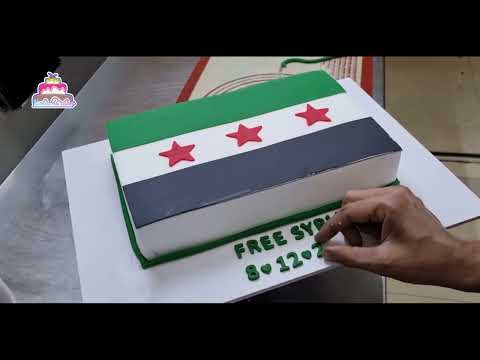 How To Make A Cake | Syria New Flag Cake Design | Hamid Ali Cakes