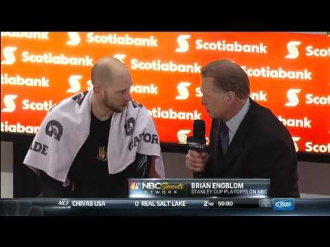 Craig Anderson saves, post game interview. May 19 2013 Pittsburgh Penguins vs Ottawa Senators NHL