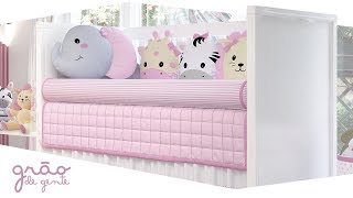 Quarto de Bebê Amiguinhas Safári Rosa - Grão de Gente