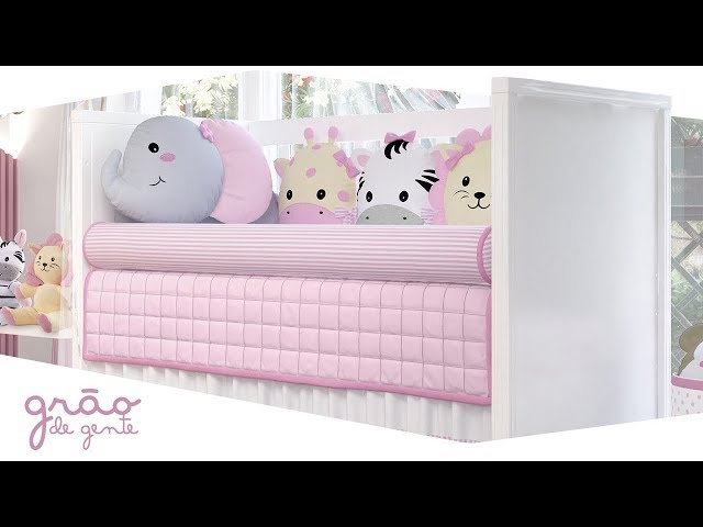 Quarto de Bebê Amiguinhas Safári Rosa - Grão de Gente