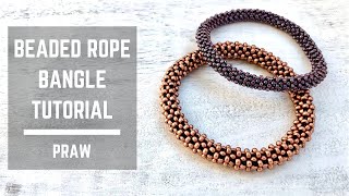 Beaded rope bangle tutorial  Prismatic Right Angle