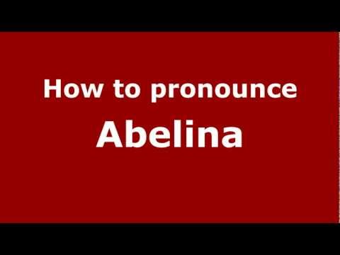 How to pronounce Abelina