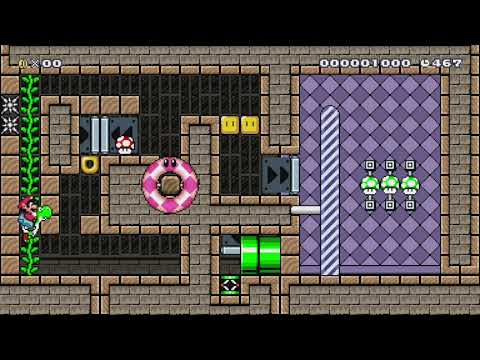 Static Shroom Puzzle by PuzzleKing - SUPER MARIO MAKER - NO COMMENTARY 1bh