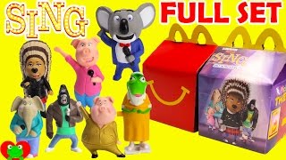 2016 Sing McDonalds Happy Meal Toys Full Set