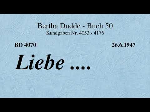 BD 4070 - LIEBE ....