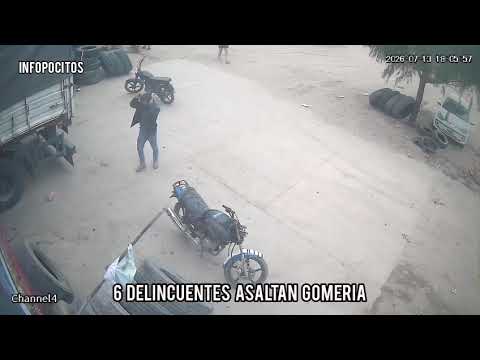 ROBO COMANDO EN SALVADOR MAZZA SALTA ARGENTINA... 6 DELINCUENTES ASALTARON UNA GOMERIA .