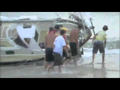 Donna Lange beached sailboat