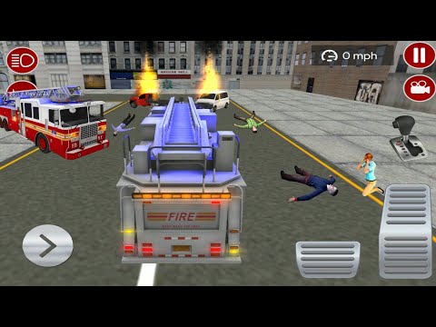 Real Fire Truck Driving Simulator - Emergency Fire Fighting 02 - Android Gameplay