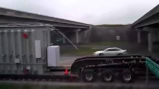 pilotcar.tv™ - Squeezing Under Bridges Electrical Transformer - Jolly Roger Pilot Car Service