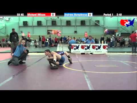 Michael Wilson vs. Andrew Humphreys at 2013 ASICS FILA Cadet Nationals - GR