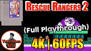 Rescue Rangers 2 NES | No Death Playthrough | 4K 60FPS | Video Games 101